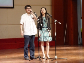 相声《获得一等奖以后》英语组：丘远森、吴晓燕